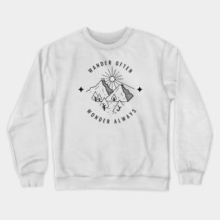 Wander often, wonder always T-shirt print | Travel and Adventures Crewneck Sweatshirt